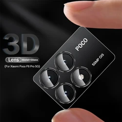 For Xiaomi Poco F6 Pro 5G Case 9D Tempered Glass+Matel Ring Camera Lens Protectors Cap PocoF6 Poko Little F6Pro F 6 Pro 6Pro 6F