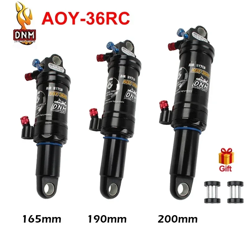 DNM AOY-36RC MTB downhill bicycle coil rear shock absorber 165/190/200mm mountain bike air suspension manual riding accessories