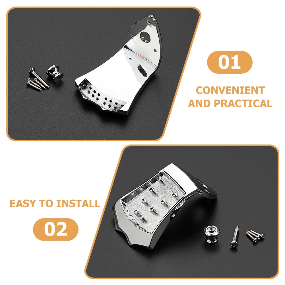 

1 Set Of 8 String Tailpiece Metal Modern Style Heavy-Duty Mandolin Hardware Stable Tuning Upgrade Part For Standard Mandolin