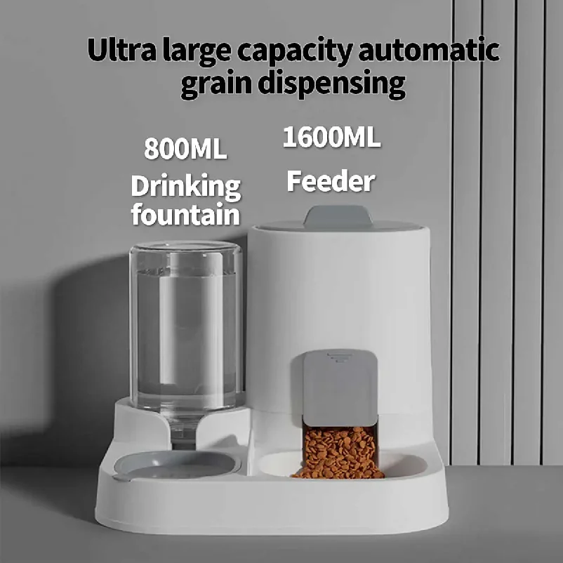 

Feeder - Dual-purpose Drinking and Feeding Unit - Convenient, Simple, Large Capacity -Suitable for Small and Medium Dogs and cat
