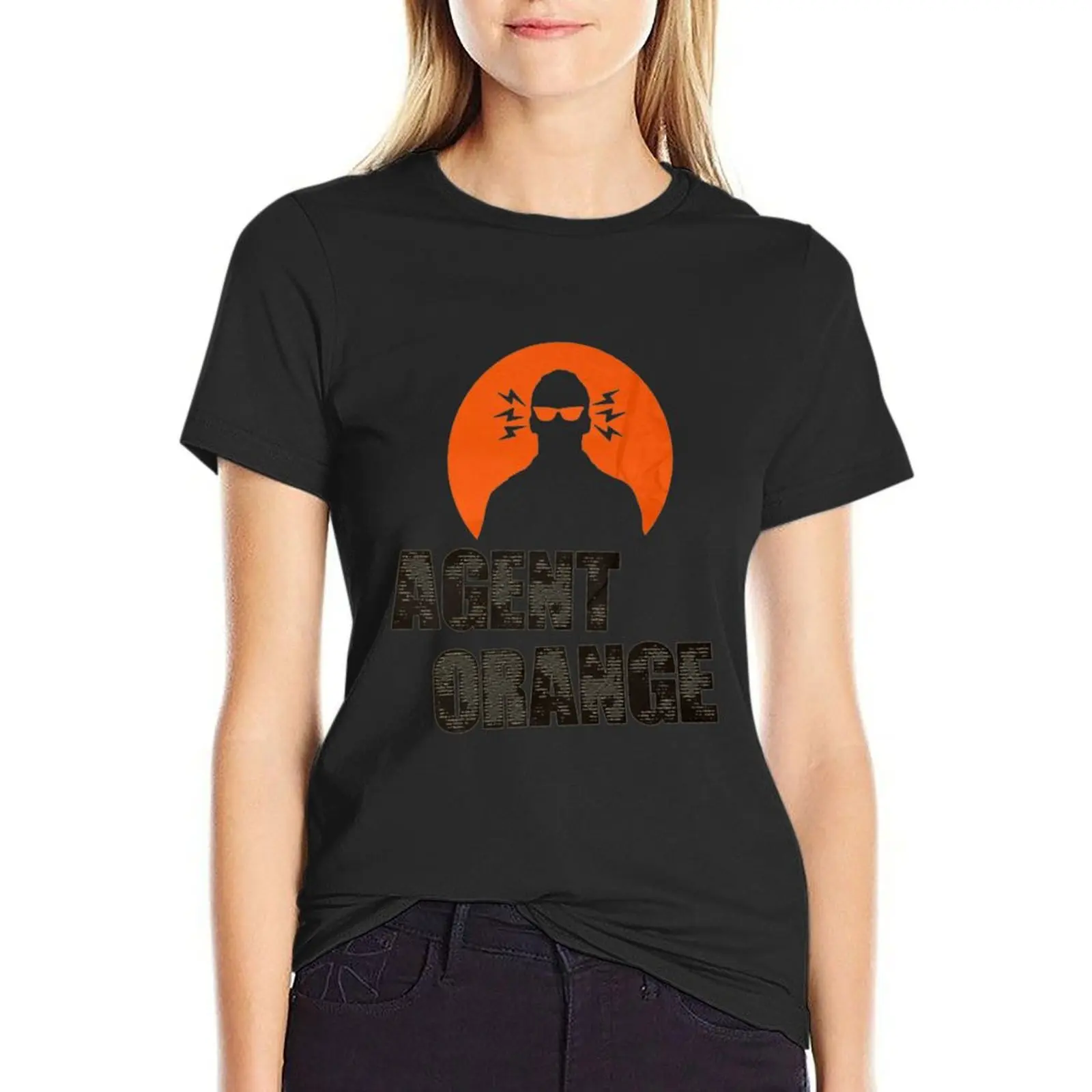 AGENT ORANGE 121 T-Shirt hippie clothes lady clothes animal prinfor summer blouses woman 2024