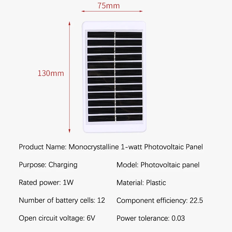 2W 3W 7.2V Mono Solar Panel For DIY Battery Charger Power Bank Toy Power Source Solar Light Power Gneration Board Solar Battery