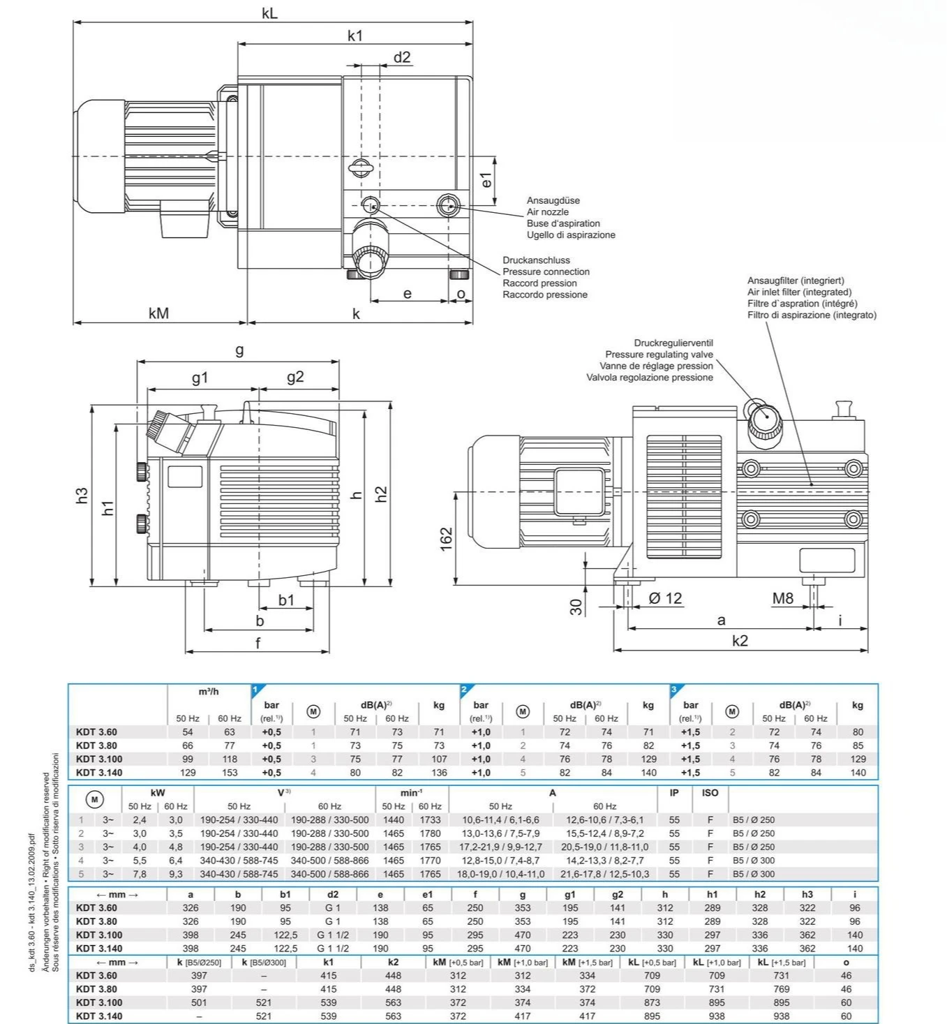 Pompa per vuoto Pompa per vuoto KDT3.100, spot originale, originale