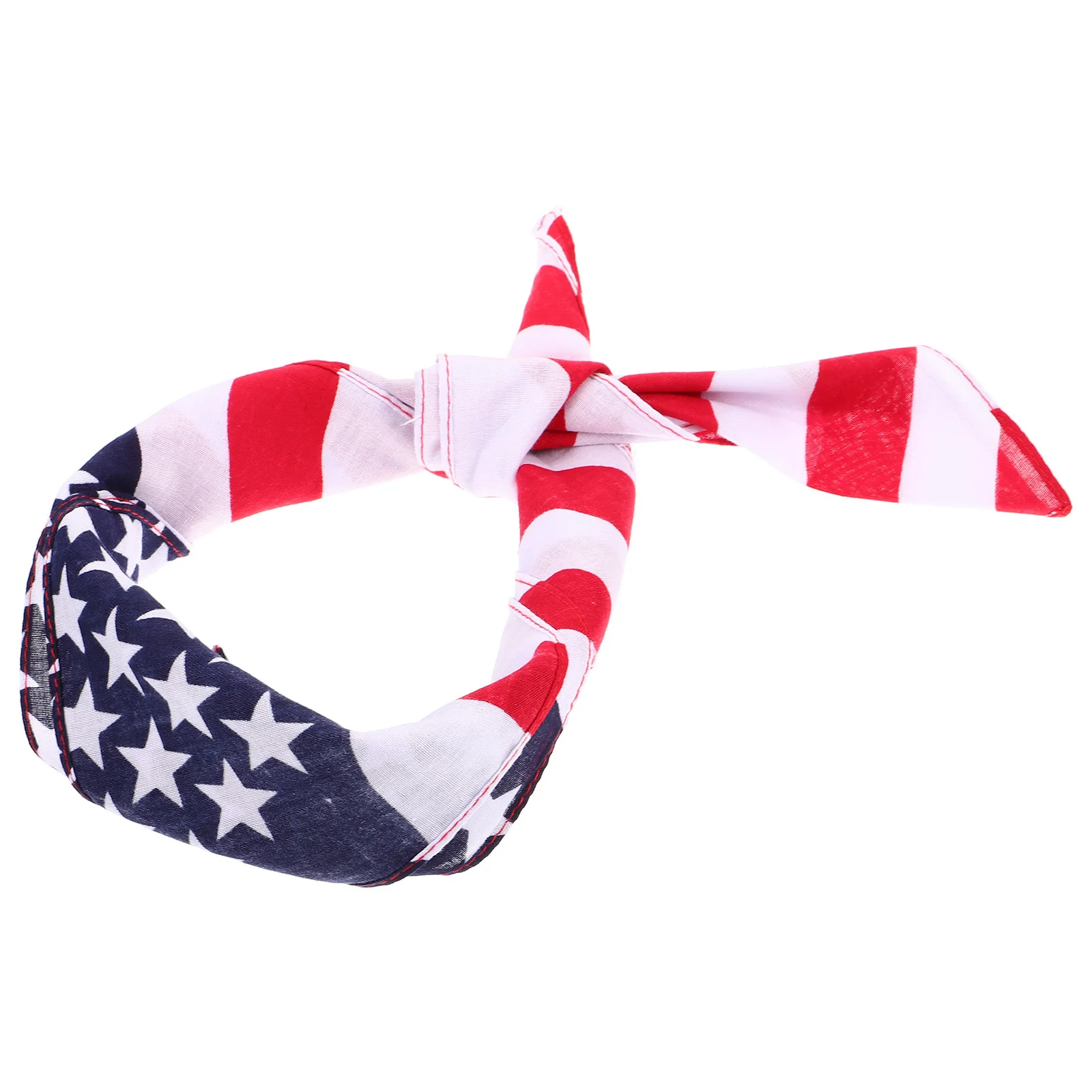 

Usa Flag Square Printed Headscarf Soft Reusable American Patriotic Accessories 4Th of July Headband Pocket Squares for Men