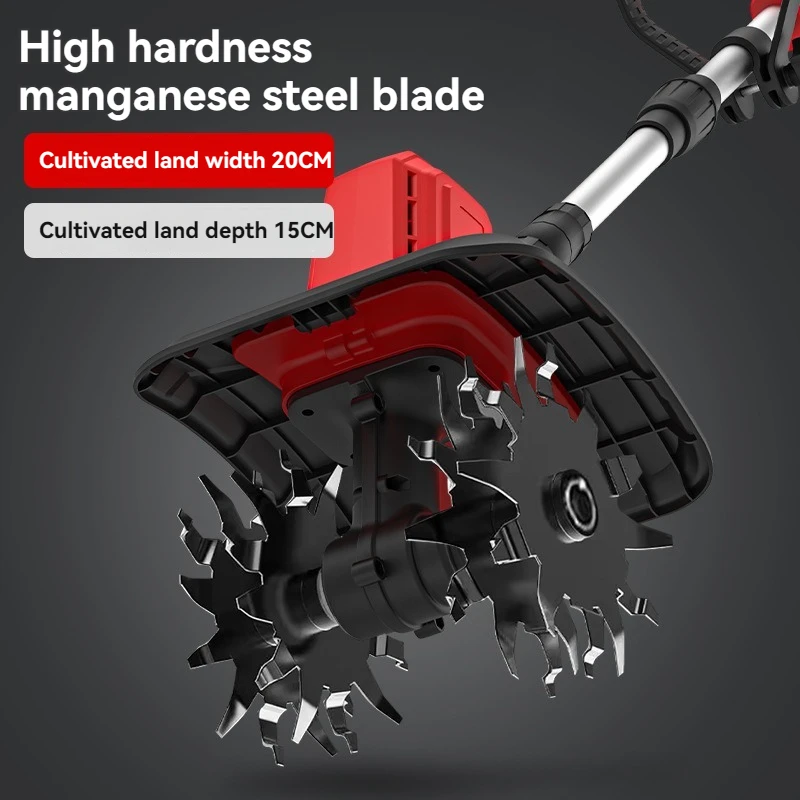 21V Lithium Battery Micro Tillage Machine 25500r/min Portable Small Charging Soil Loosening And Cultivation for Farmland
