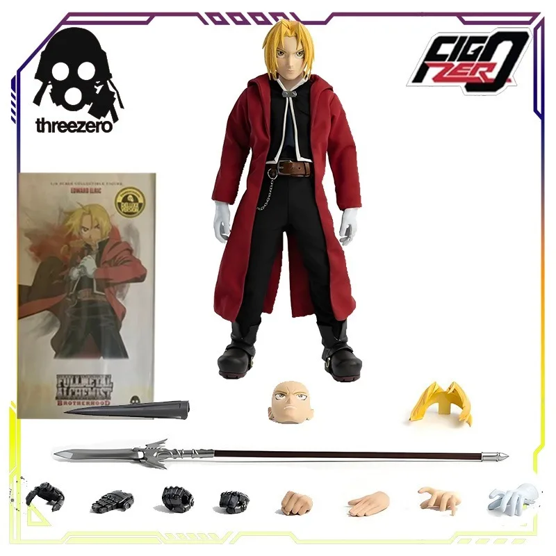 Threezero 오리지널 FigZero 시리즈 FULLMETAL ALCHEMIST 애니메이션 액션 피규어 모델 장난감 소장 모델 장식품 소년을위한 선물