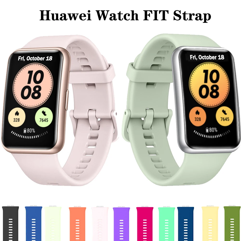 Silicone Band For Huawei Watch FIT Strap Smartwatch Accessorie Replacement Wrist bracelet correa huawei watch fit new 2021 Strap