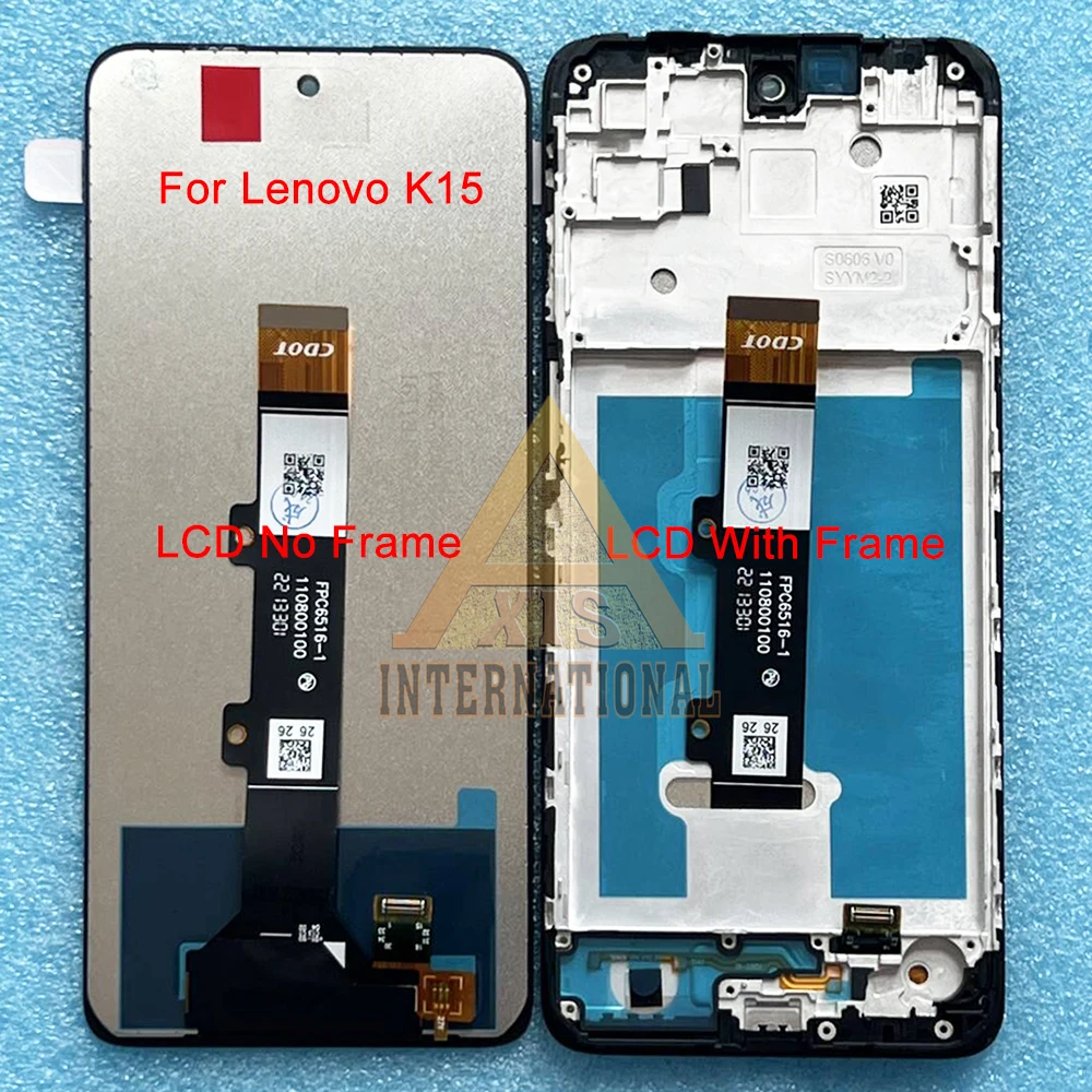 6.5\'\' Original For Lenovo K14 K14 Plus LCD K15 Display Screen+Touch Panel Digitizer For Lenovo K14 Note LCD K15 Plus LCD Frame