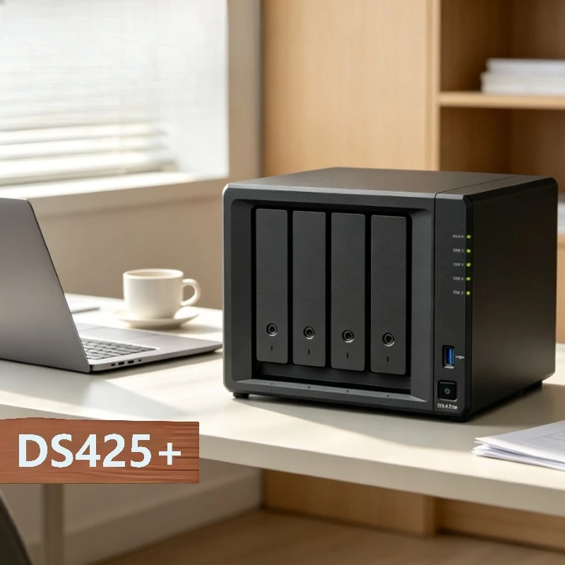Synology DiskStation DS425+ 4-Bay Networking Storage Solution 2U Rack File Storage Server Private Cloud Disk Home Network NAS