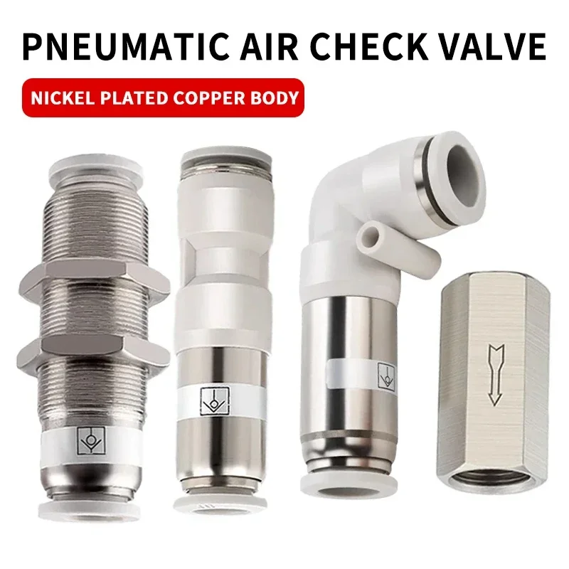 Pneumatic One-way Non Return Check Valve SPU SPV SPM Straight Control 4mm 6mm 8mm 10mm 12mm Gas Pipe One-touch Valve