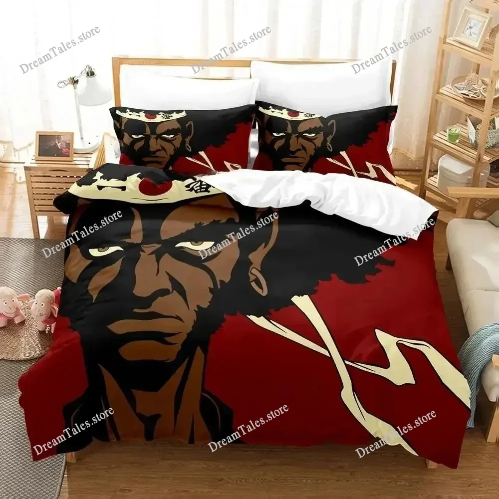 

2025 New Afro Samurai Bedding Set Single Twin Full Queen King Size Bed Set Adult Kid Bedroom Duvet Cover Sets 3D Print Anime Bed