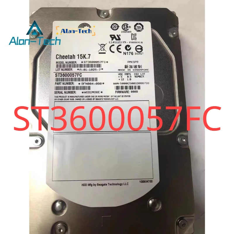 Disco rígido ótico para HDD interno, ST3600057FC, Sea-Gate, 600GB, 3,5 ", 4 Gbps, 64MB, 15000RPM, 3,5", Fc, 600GB, novo