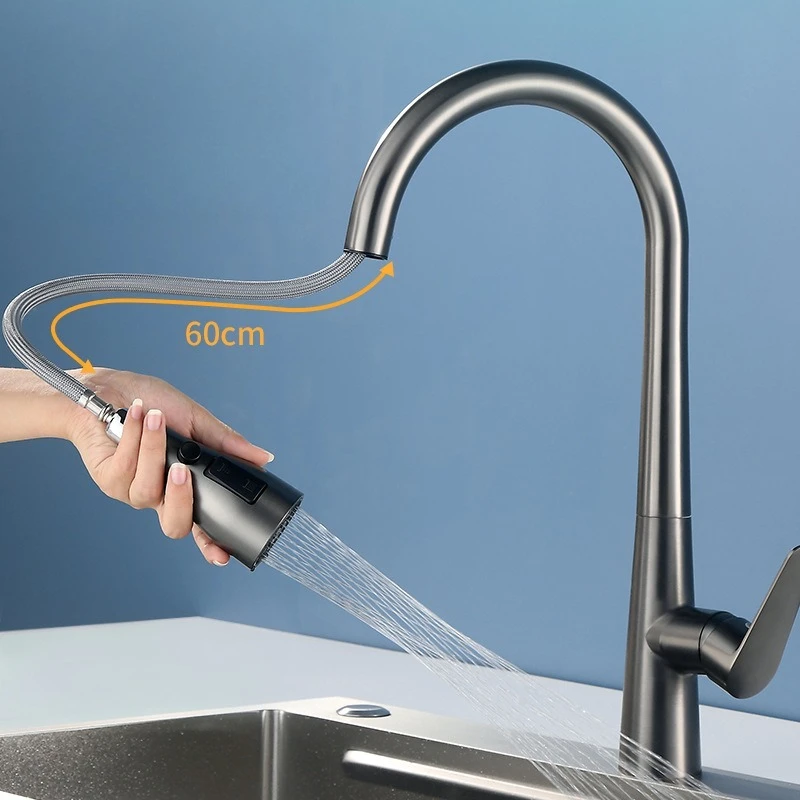 

Kitchen Pull-out Basin Faucets Dual-purpose Rotated Basin Faucets Three Position Sdischarge Home Improvement Waterkranen YSSLT
