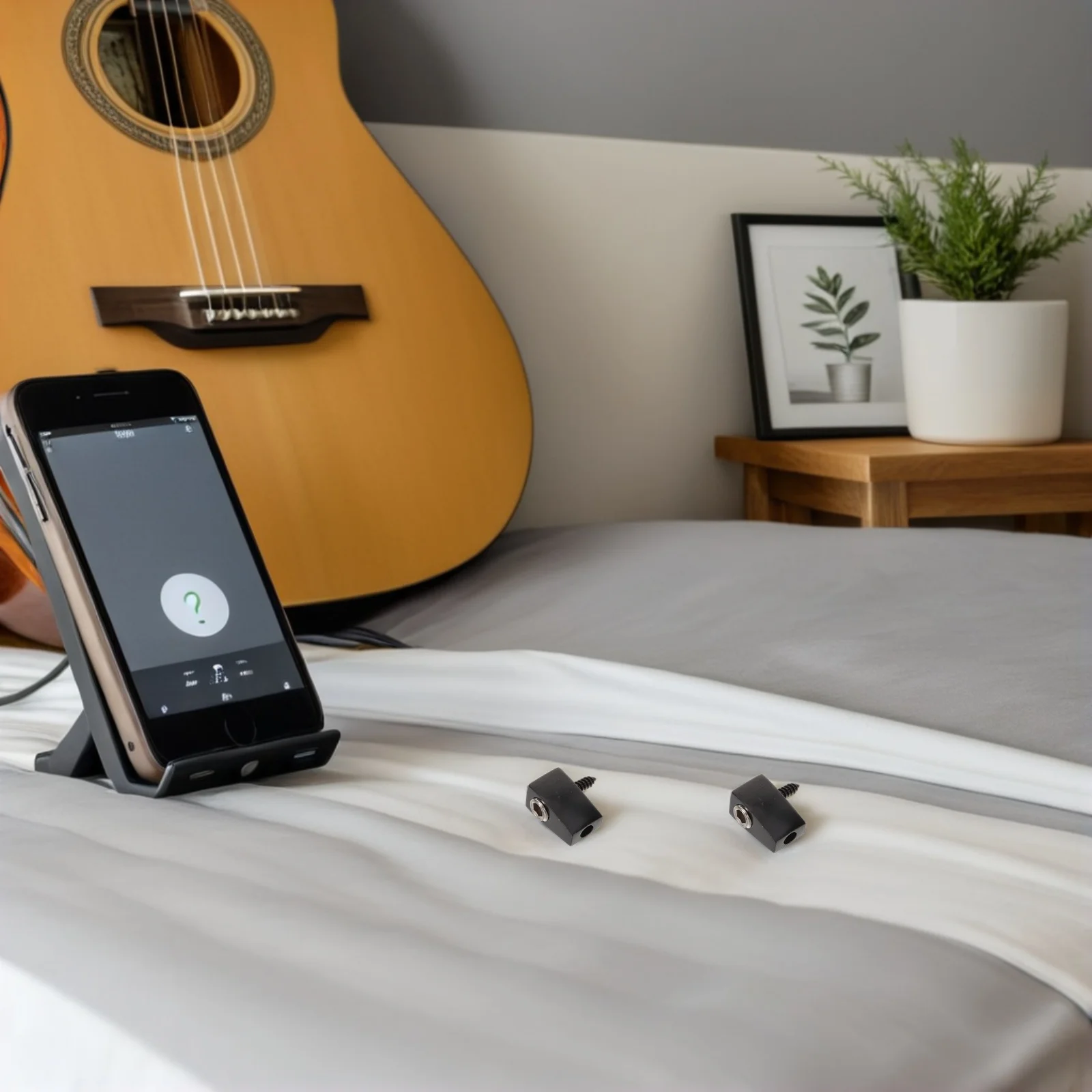 3Pcs Headless Guitar Locking Nut Electric Bass String Lock Metal Split Design Guitar Accessories Repair Replacement