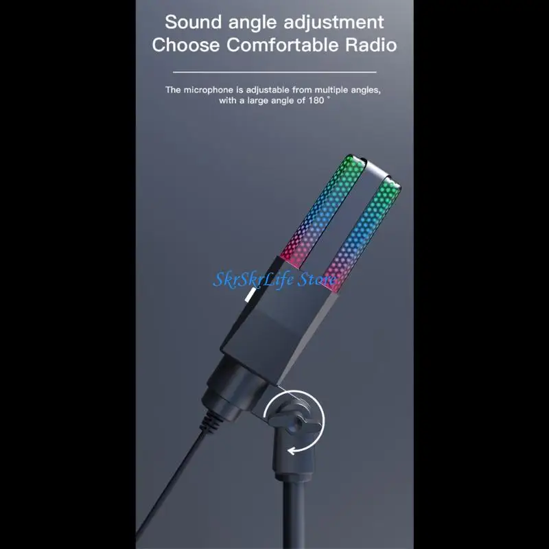 

E65E Condenser Microphone USB Microphone Desktop Capacitor Computer Game Live Intelligent Noise Reduction Microphone