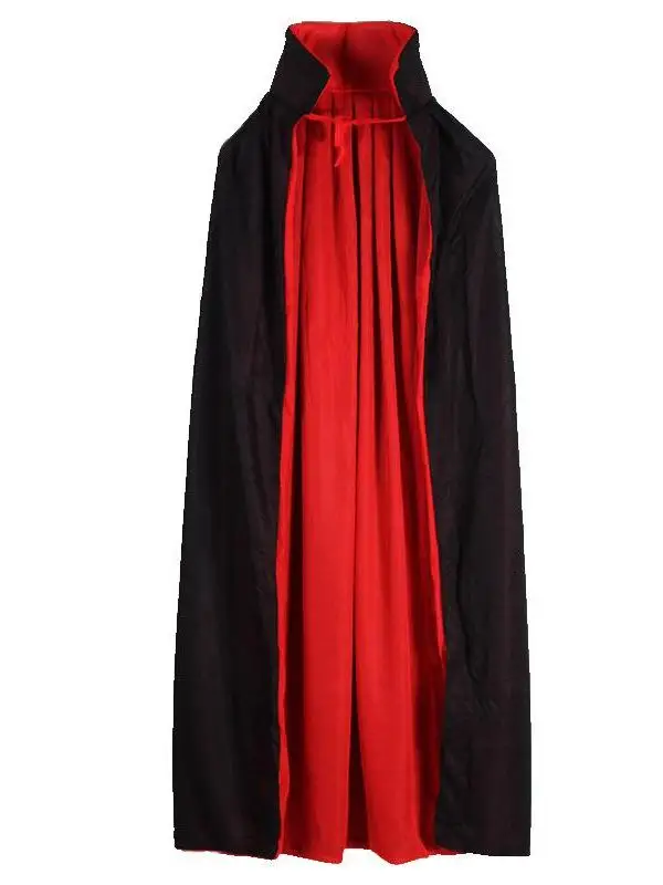 

Halloween Children's Double Layered Double Sided Cloak Robe Red Black Unisex Ethnic Stage Costume Spring