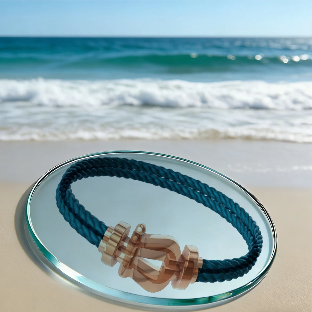 

Браслет Marti из полиэстеровой веревки и титановой стали без отверстий, подходит как мужчинам, так и женщинам для повседневной носки и на свиданиях.