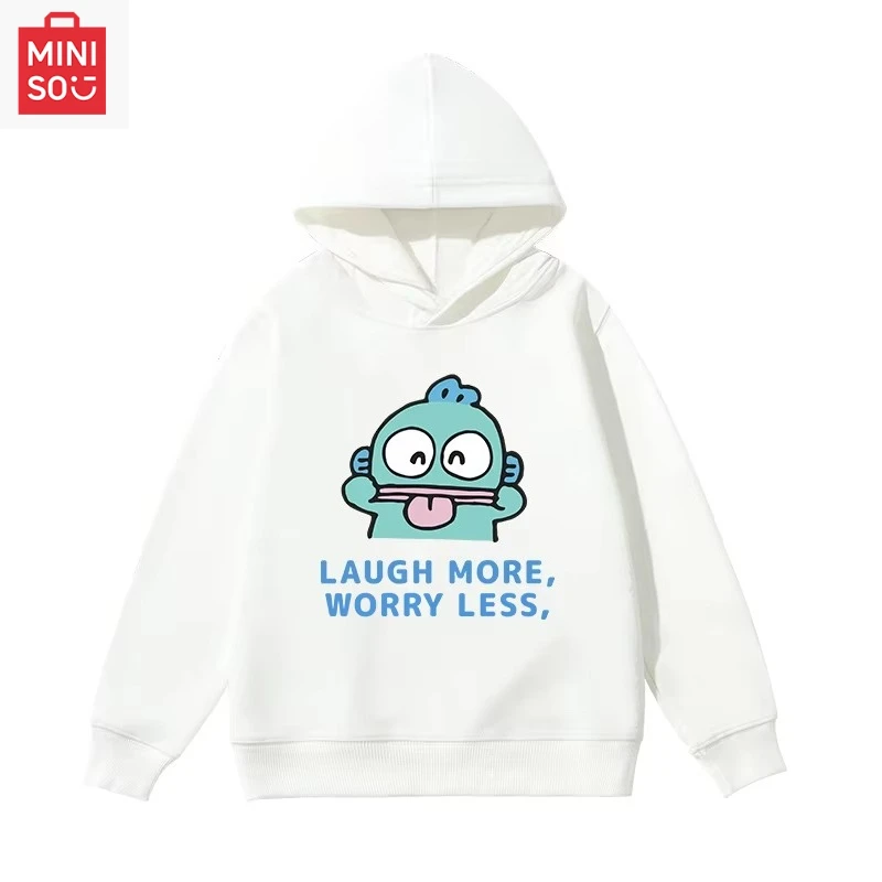 

Sanrio Hangyodon Cartoon Fun printed cute long-sleeved top casual, comfortable and warm autumn and winter hoodie for men women