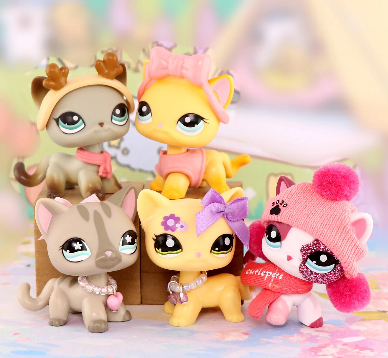 متجر الحيوانات الأليفة القطط قصيرة الشعر # 391 # 1962 # 2291 # 468 # 339 مجموعة هدايا للحيوانات الأليفة للأطفال قابلة للتجميع (جميع الألعاب)