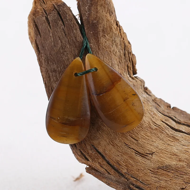

Натуральные бусины из тигрового глаза в форме длинных подвесок для изготовления украшений, бусины из натуральных камней ручной работы