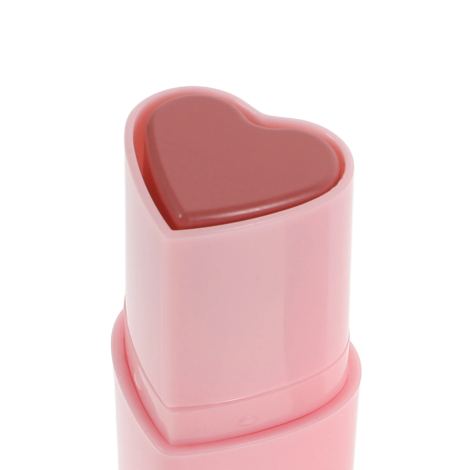 Bastão de Blush em Creme para Bochechas e Lábios, Ferramenta de Maquiagem Multifuncional para Contorno Facial e Iluminador, Portátil em Formato de Coração, Fácil de Aplicar