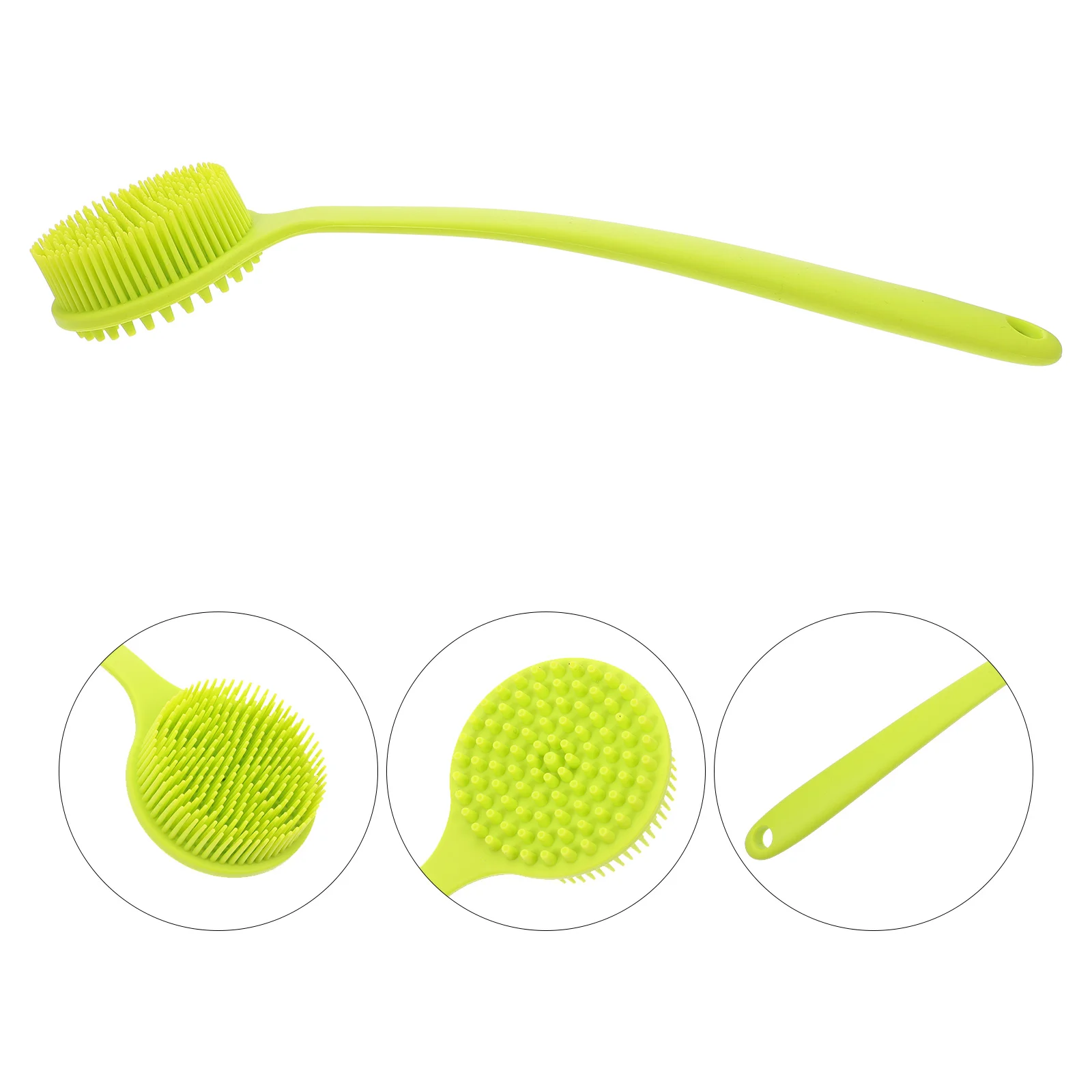 

Long Handle Bath Brush Premium Soft Bristle Ergonomic Design For Back Scrubbing Shower Body Cleaning Travel Home Hotel Use