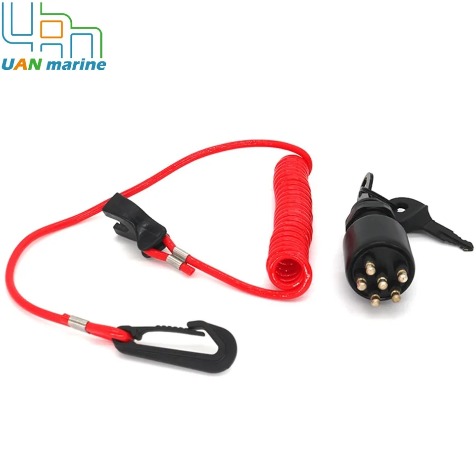 はと Ignition Switch Key with Lanyard for Evinrude Johnson 5005801