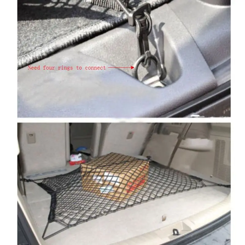 Auto Trunk Cargo Mesh Net 4 Haken Auto Gepäck Für Ford Focus 2 Focus 3 Kuga Ecosport Rand Mondeo Fiesta flex Fusion Expedition