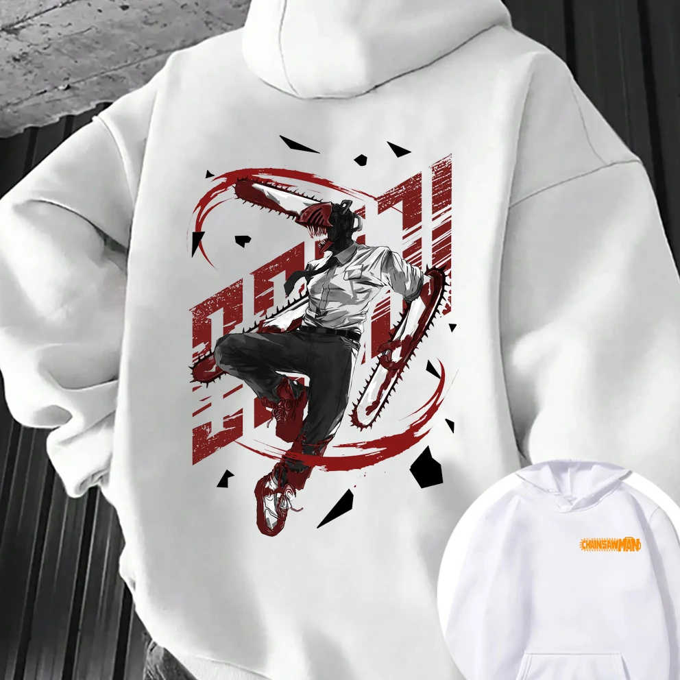 

Japanese Anime Characters Denji Print Men Women Hoodie Funny Cool Harajuku Casual Breathable Unisex Top Street Fashion Pullover