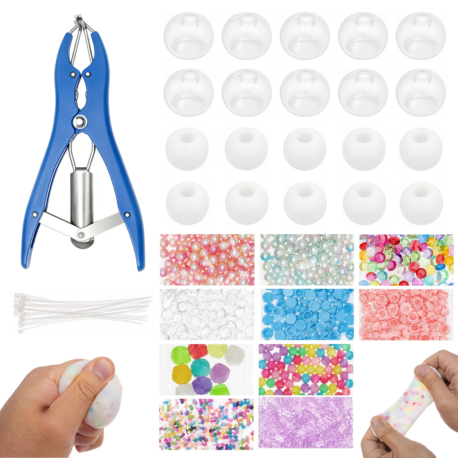 DIY Stressball-Bastelset: Angstlösendes Spielzeug, handgemachte Squishy Stressbälle, DIY Stressball-Kit, Blanko-Druckball-Set zum Selbstgestalten