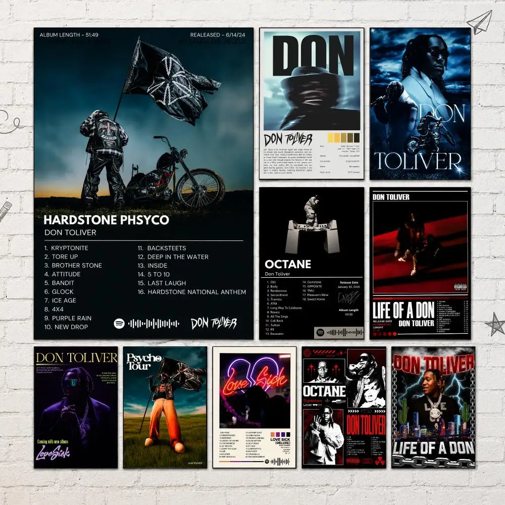 Rapper D-Don Toliver Poster PP Self-Adhesive Waterproof Wall Decor for Bedroom,Living Room,Dorm,Bar Aesthetic Decor Gift