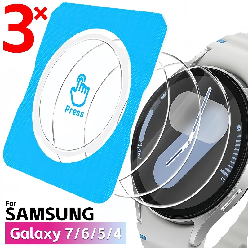 

Прозрачное закаленное стекло HD для Samsung Galaxy Watch 7 6 5 4, классическая защитная пленка для экрана 40/44/47 мм, стеклянная пленка против царапин для Samsung