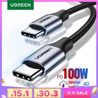 UGREEN 100W USB Type C To USB C Cable For Samsung Galaxy S24 For iPhone 15 Macbook Xiaomi PD Fast Charging Charger 5A Fast USB C