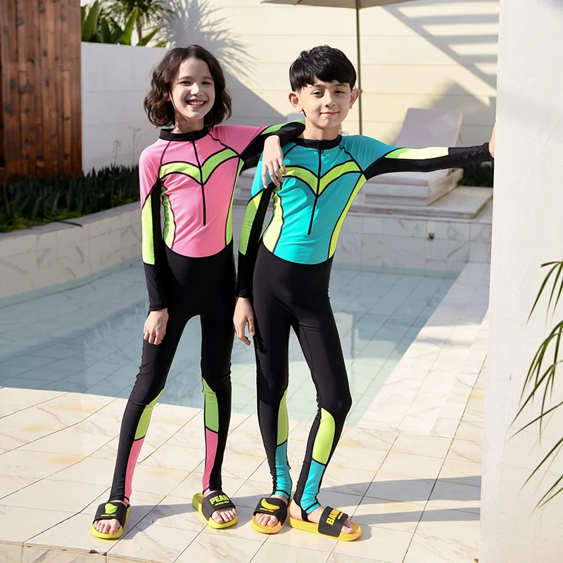 Family Diving Swimsuit One-piece Mother Son Father Daughter Matching Swimwear Weisuit Mom And Baby Bathing Suits Skin Rash Ruard