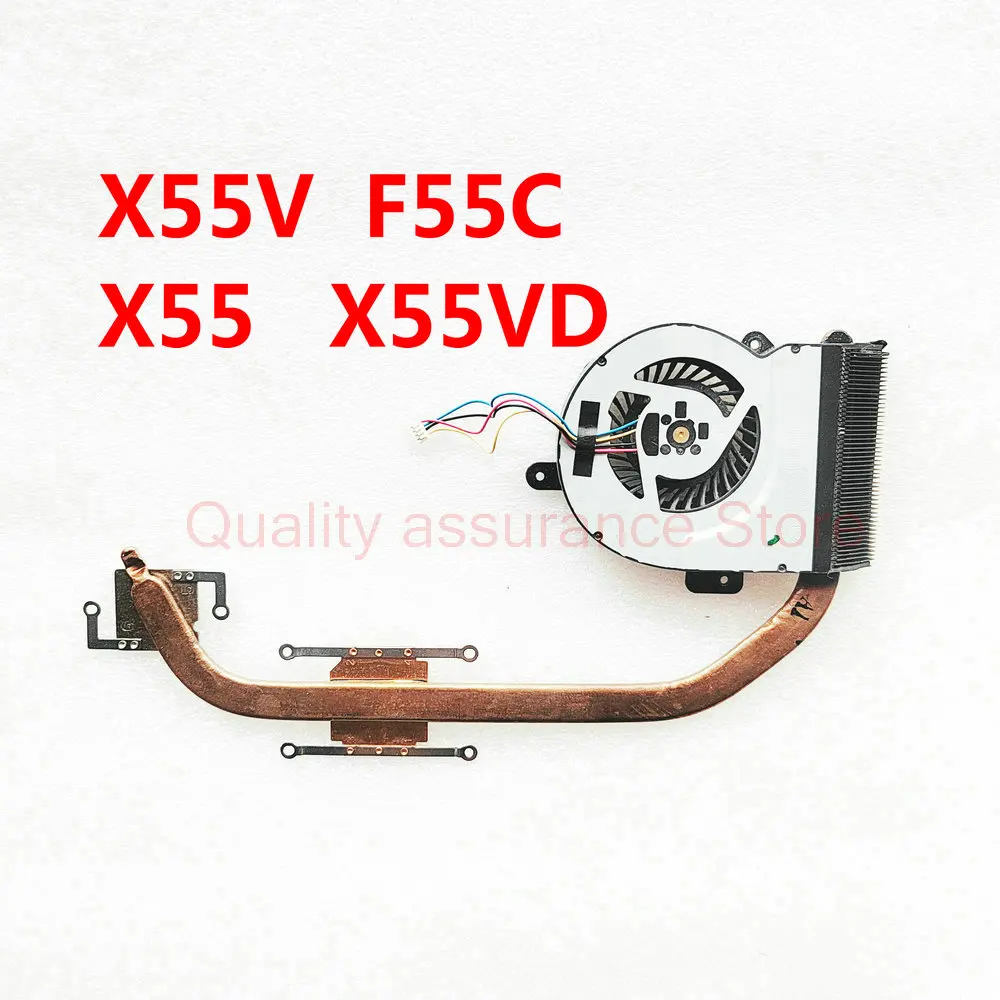 

Охлаждающий вентилятор радиатора ноутбука, кулер для процессора Asus X55V F55C X55 X55VD, вентилятор радиатора, латунный радиатор, активный процессор 13GN5O1AM010