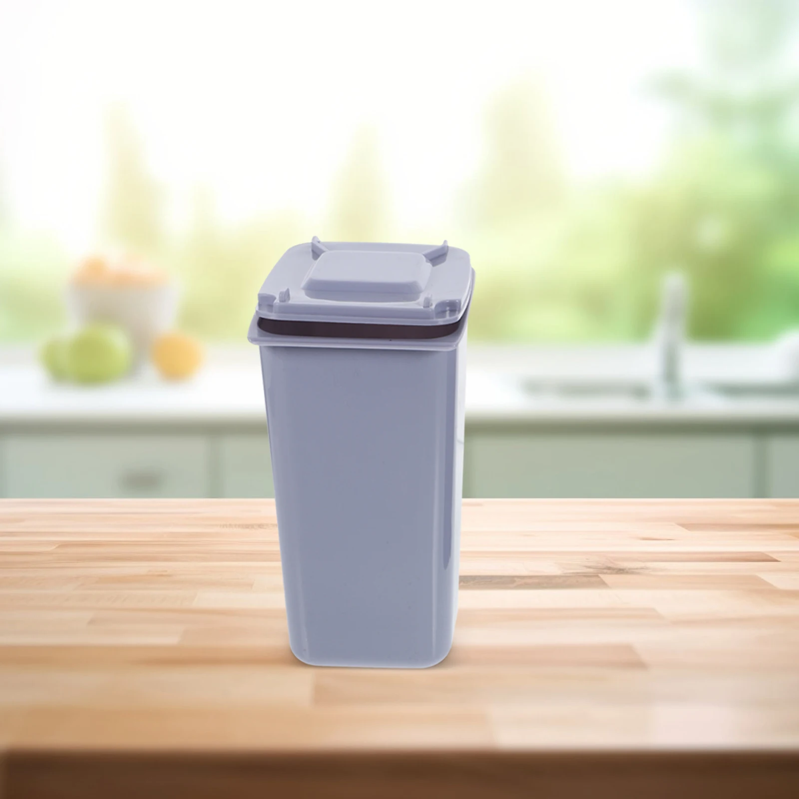 

4pcs Desktop Trash Can Garbage Bin Mini Waste Basket Small Table Dustbin Clamshell Design Premium Anti Impact Space for Home