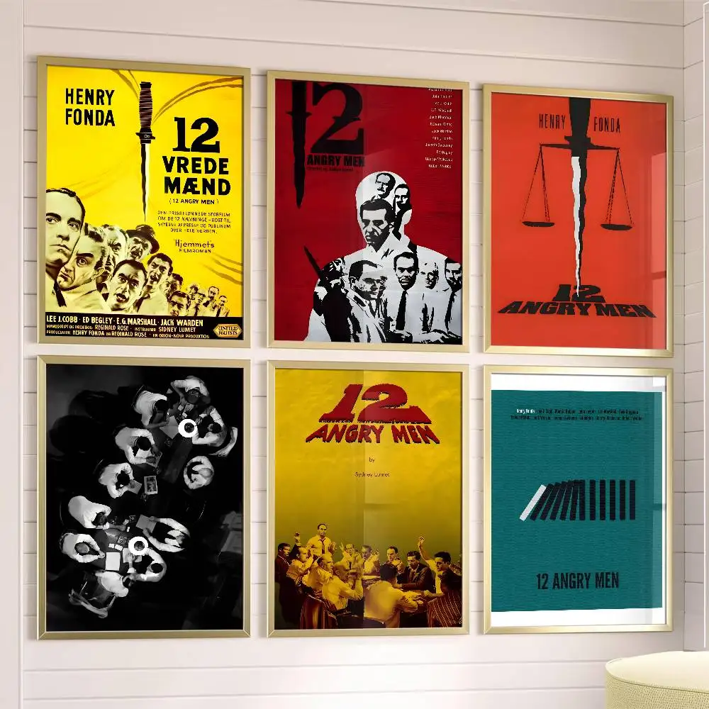 

12 Angry MenS Poster Posters,waterproof Paper Stickers,coffee Shops,bar Living Rooms
