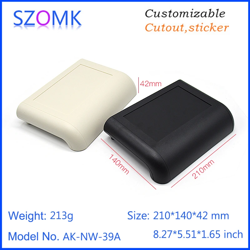 1Piece 210*140*42mm custom plastic pcb enclosure for LCD electronic project szomk instrument housing plastic equipment box