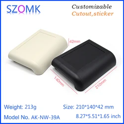 1Piece 210*140*42mm custom plastic pcb enclosure for LCD electronic project szomk instrument housing plastic equipment box
