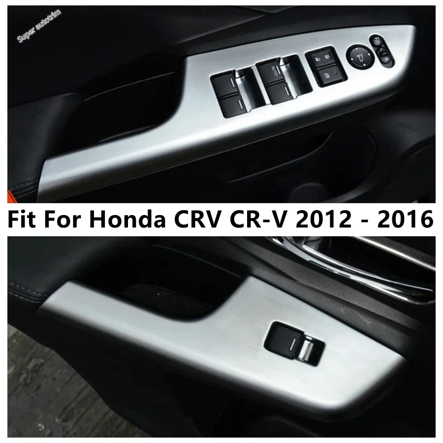 

For Honda CRV CR-V 2012 - 2016 Car Door Armrest Window Glass Lift Switch Button Panel Cover Trim ABS Matte Accessories Interior