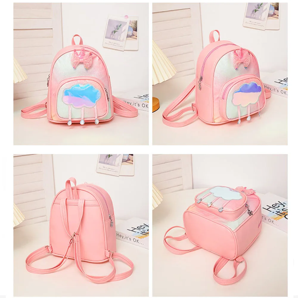 Personalized Customized Kindergarten High Beauty Soft Cute Backpack Embroidered Girl Princess Cute Cloud Bag，With Name