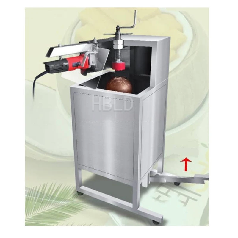 

Эффективная простая в эксплуатации машина для резки кокосов Машина для открывания скорлупы Коммерческая машина для кокосов для кухни