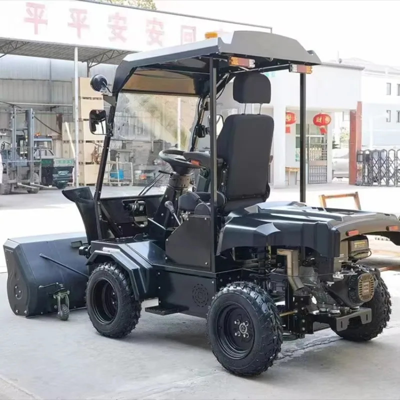 550 Mm Cutting Width Multi-Purpose Snow Mower Turn Lawn Mower With Snow Sweeper Shovel Optional