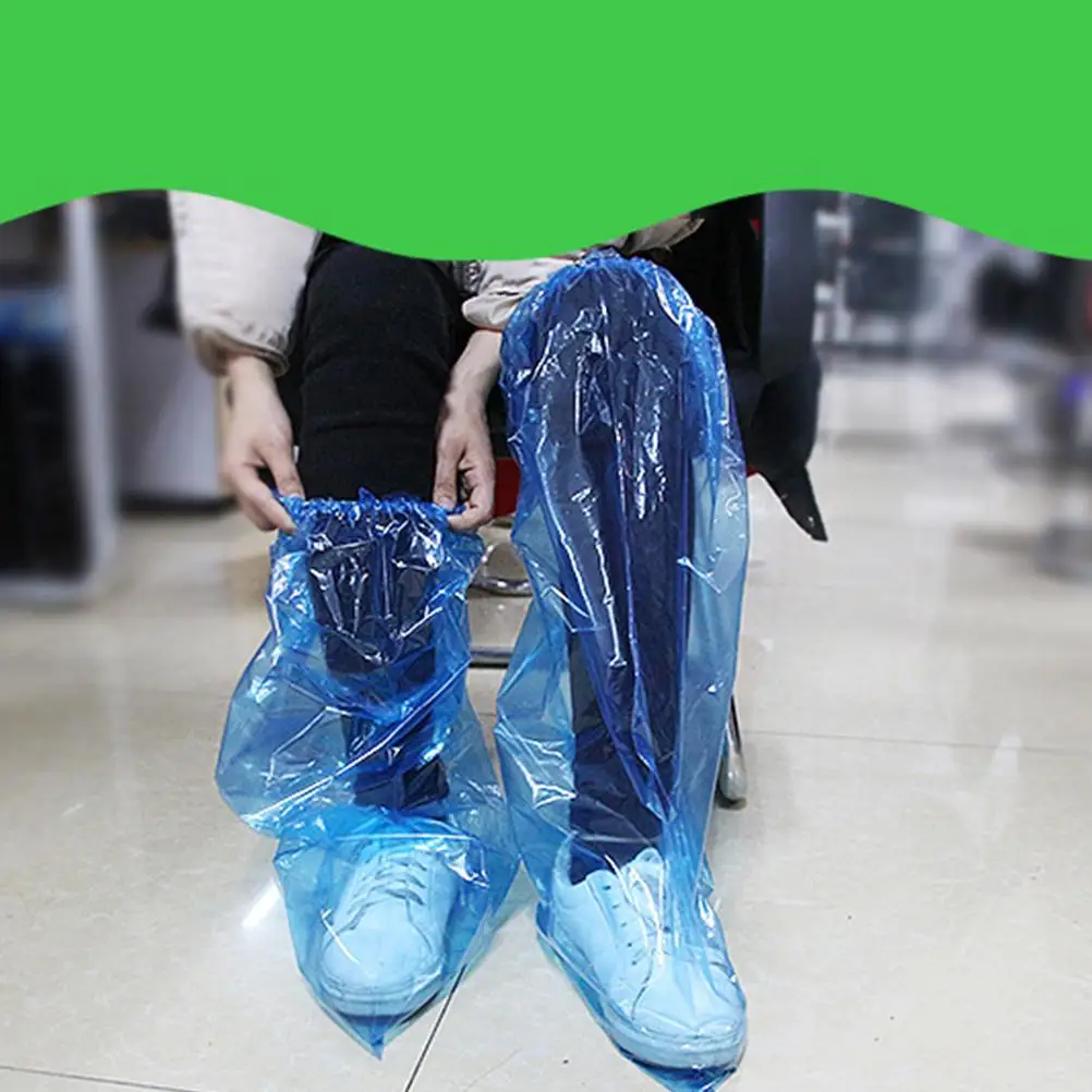 20 Pairs Long Shoe Cover Unisex Shoes Protector Cover For Outdoor Waterproof Outdoor Booties Portable Shoes Protector