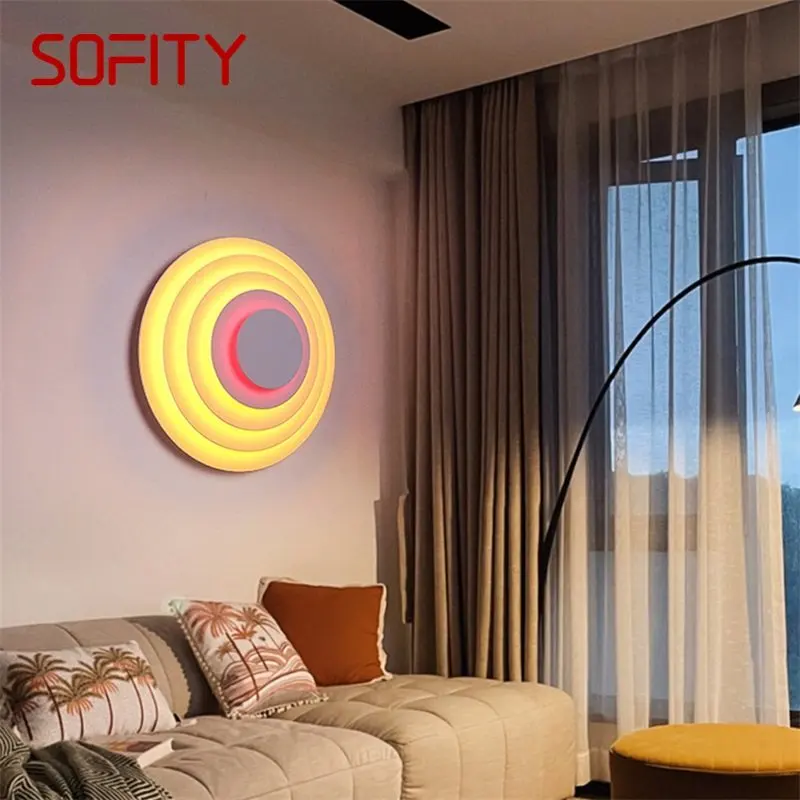 

TINNY Contemporary Wall Light Simple Creative LED Atmosphere Decorative Bedroom Bedside Round Sconce Lamp