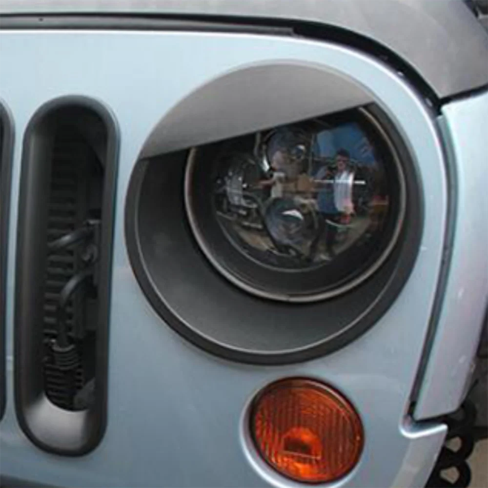 

SXMA J051 Front Light Headlight Bezels Angry Bird Style Lamp Trim Cover Accessories for Jeep for Wrangler JK 2007-2017
