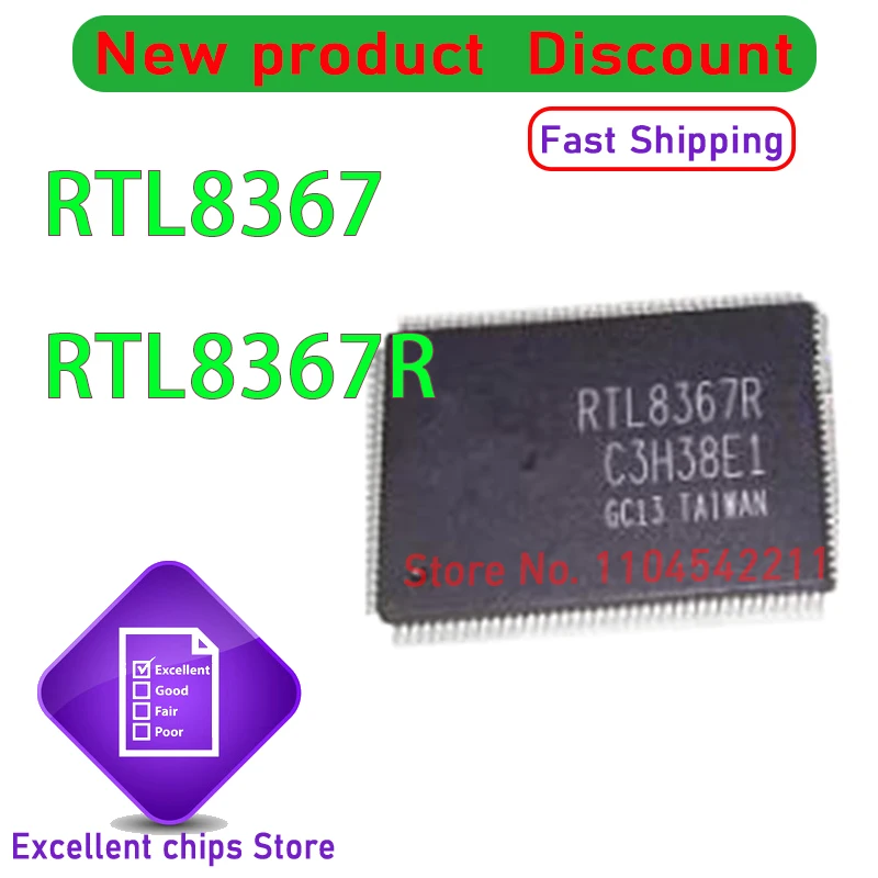 New RTL8367R RTL8367 TQFP-128 Gigabit network switch chip  2-10pcs