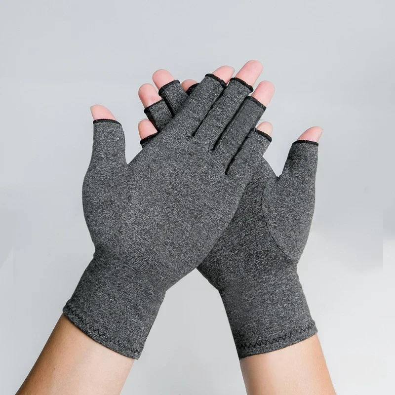 Relieve Hand Discomfort with 1pair Fingerless Compression Gloves