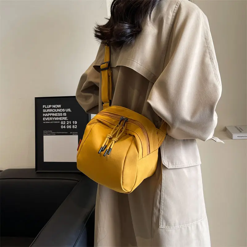 Portability Nylon Fabric Underarm Bag Female Fashionable New Style Tidal Norm Canvas All-match Fallow One Shoulder Crossbody Bag