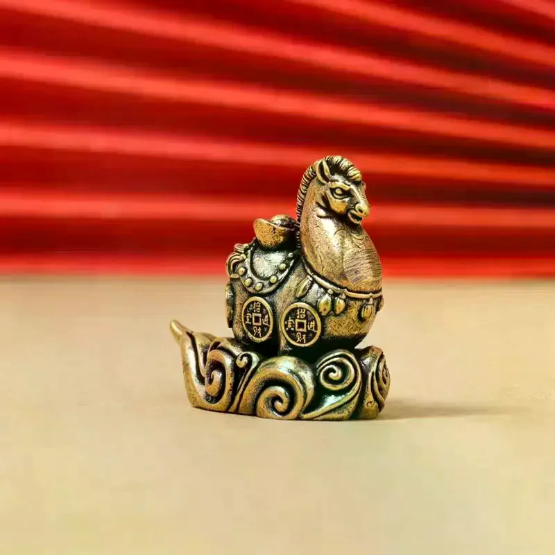 Brass Vintage Xiangyun Pixiu Ornaments To Attract Wealth Pixiu Copper Ornaments Desktop Decoration Crafts